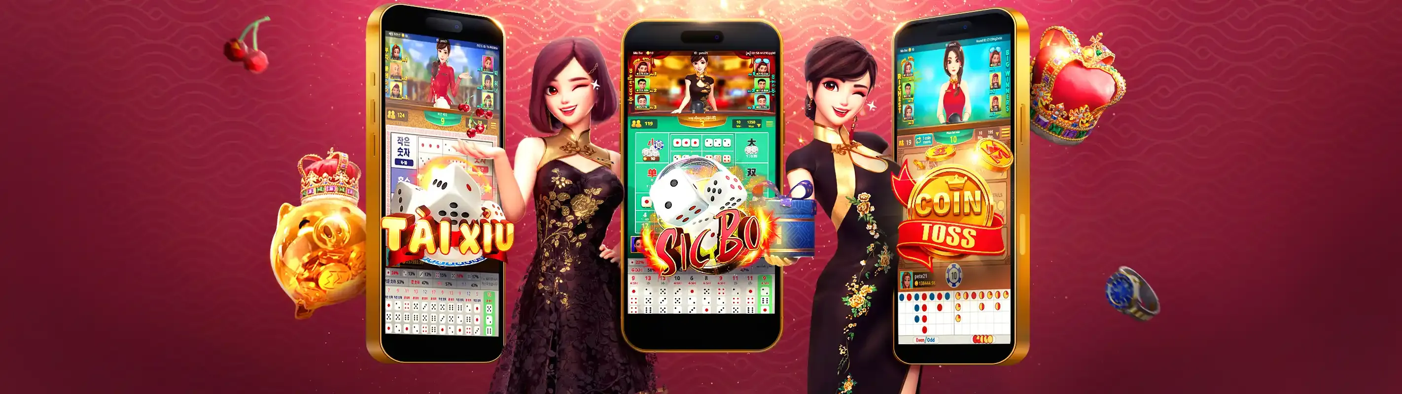 Hình ảnh nền các máy slot cổ điển với biểu tượng may mắn tại GK888